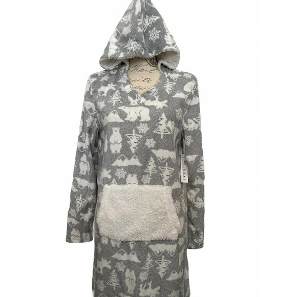 Jane and Bleecker Hooded Lounger Sleepwear Size Medium NWT - Picture 8 of 8